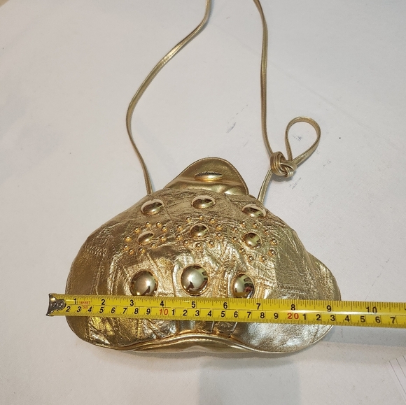 Splendid Metallic Gold Crossbody Bag EUC - Picture 7 of 15